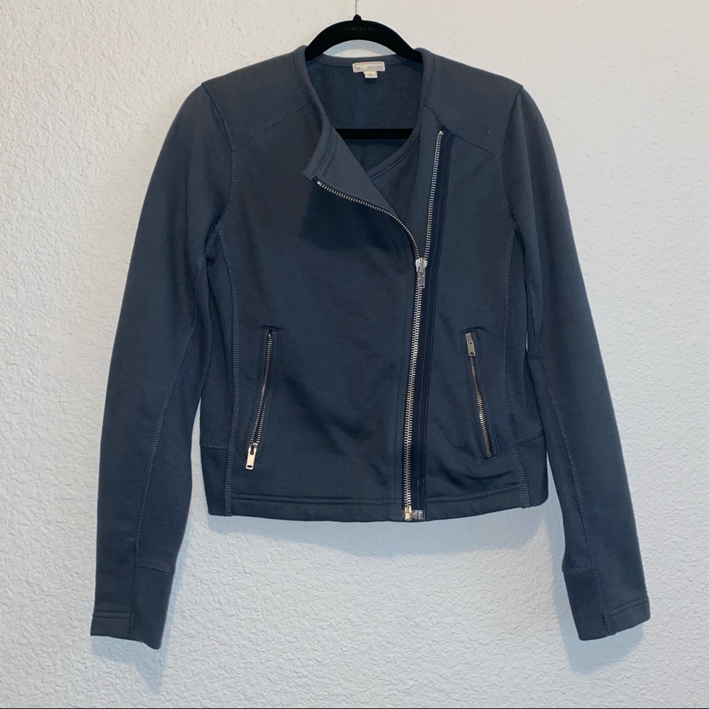Women’s Gap Moto Cotton Jacket Asymmetric Zipper
